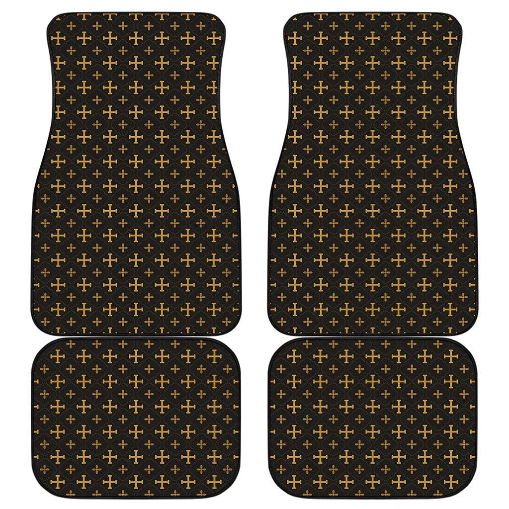 Orthodox Christian Pattern Print Front and Back Car Floor Mats