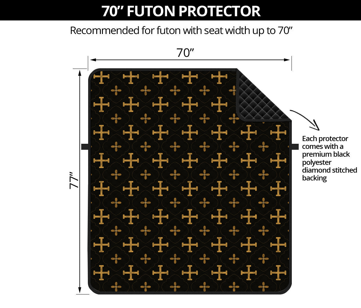 Orthodox Christian Pattern Print Futon Protector