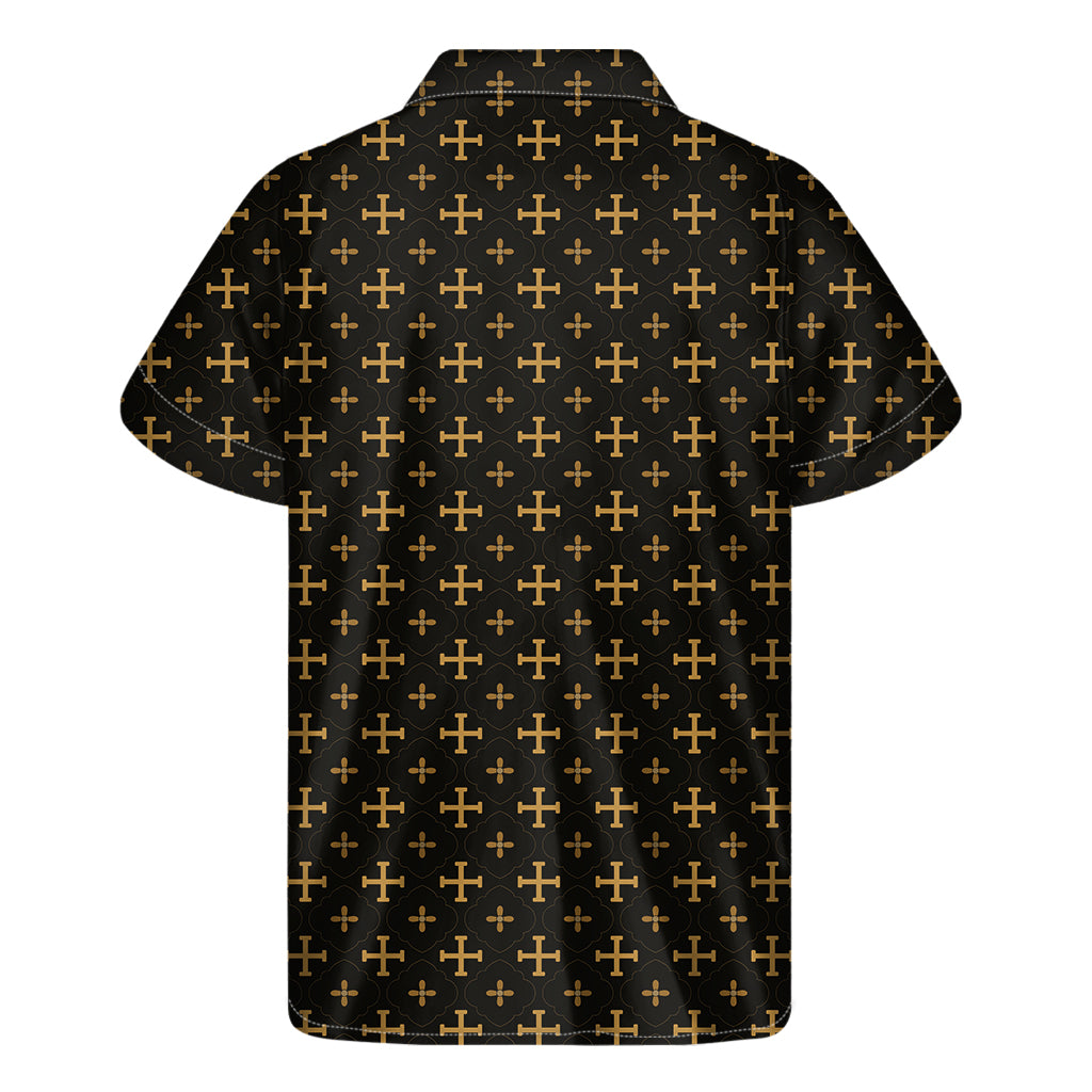 Orthodox Christian Pattern Print Men's Short Sleeve Shirt