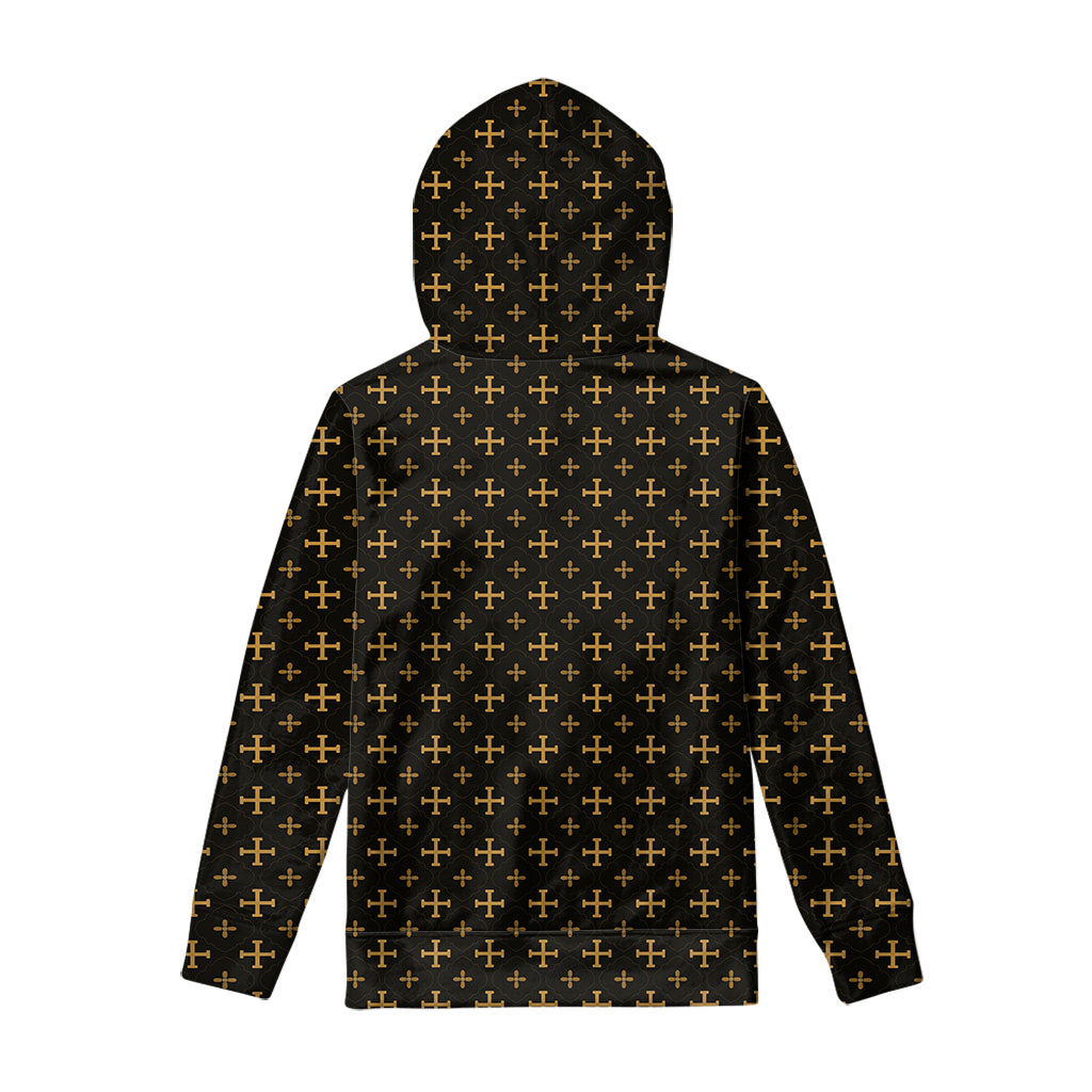 Orthodox Christian Pattern Print Pullover Hoodie