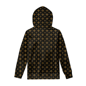 Orthodox Christian Pattern Print Pullover Hoodie