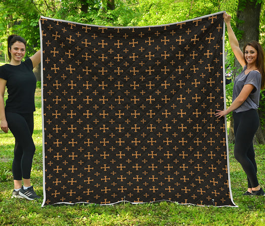 Orthodox Christian Pattern Print Quilt