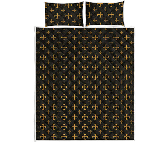 Orthodox Christian Pattern Print Quilt Bed Set