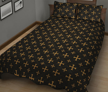 Orthodox Christian Pattern Print Quilt Bed Set
