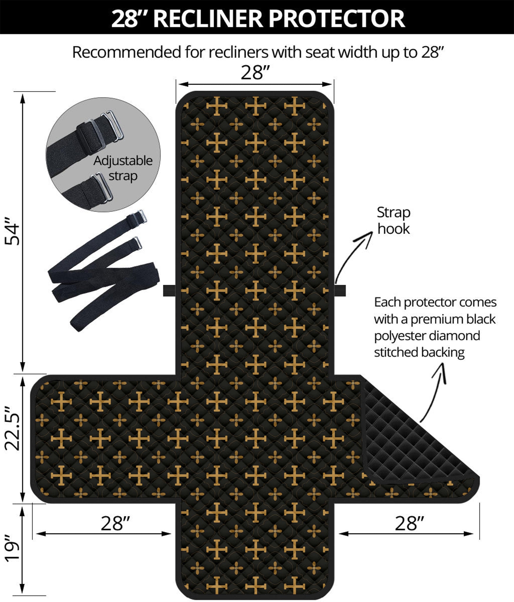 Orthodox Christian Pattern Print Recliner Protector