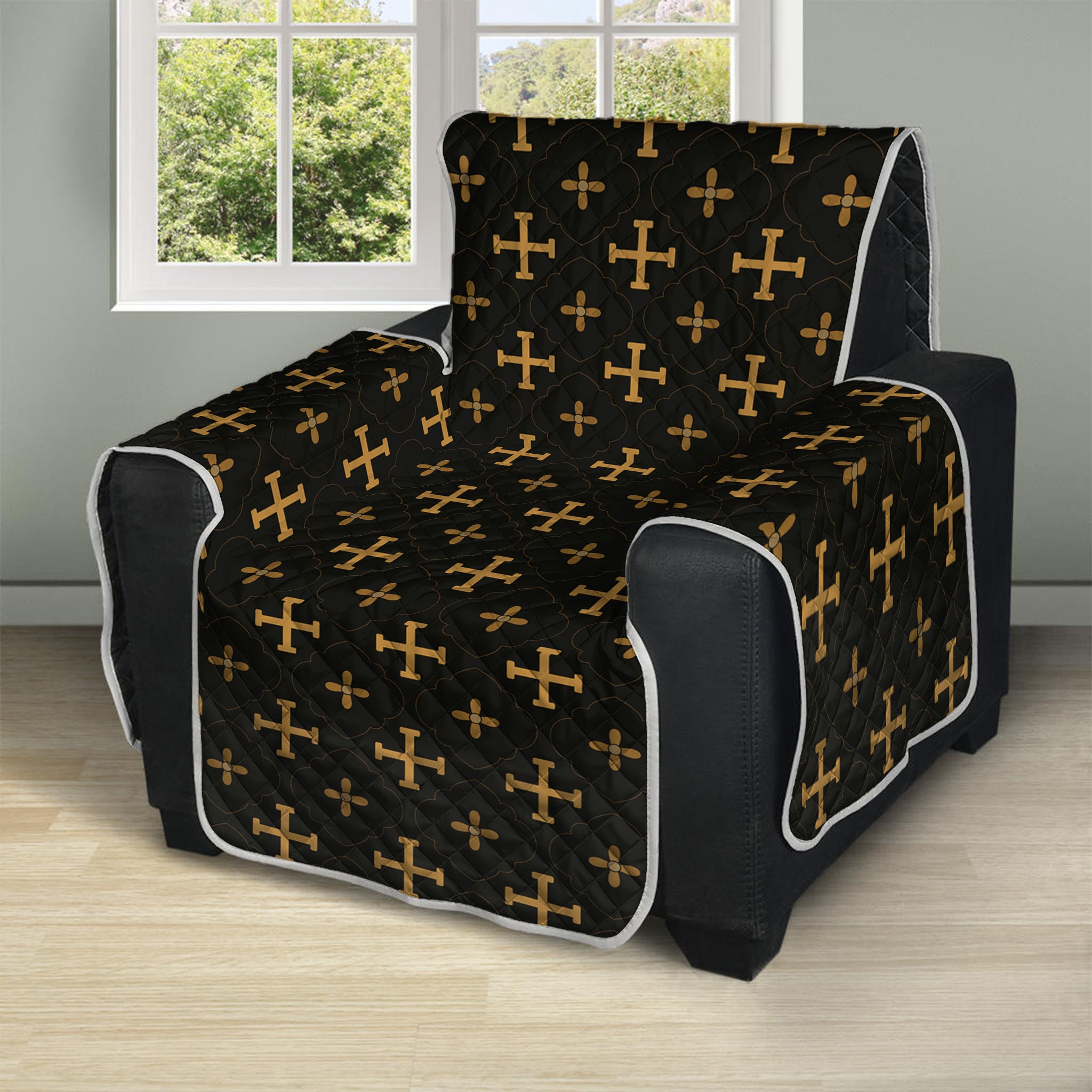 Orthodox Christian Pattern Print Recliner Protector