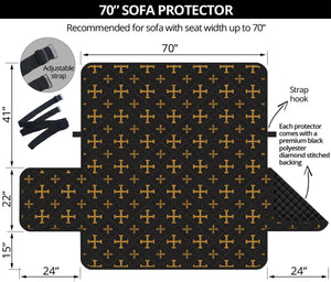 Orthodox Christian Pattern Print Sofa Protector