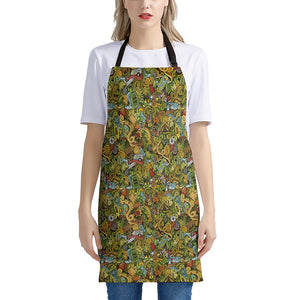 Outdoor Camping Pattern Print Apron