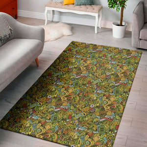 Outdoor Camping Pattern Print Area Rug