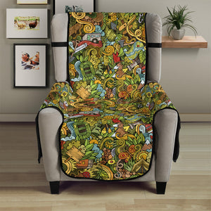 Outdoor Camping Pattern Print Armchair Protector