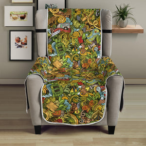 Outdoor Camping Pattern Print Armchair Protector