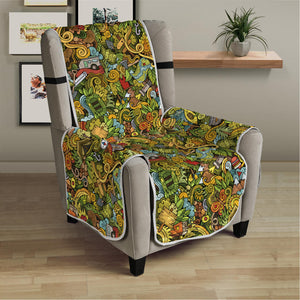 Outdoor Camping Pattern Print Armchair Protector