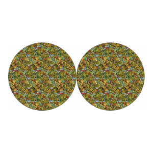 Outdoor Camping Pattern Print Car Coasters