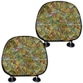 Outdoor Camping Pattern Print Car Headrest Covers