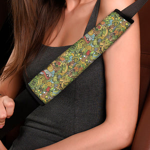 Outdoor Camping Pattern Print Car Seat Belt Covers