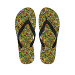 Outdoor Camping Pattern Print Flip Flops