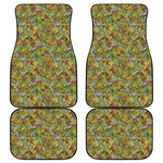 Outdoor Camping Pattern Print Front and Back Car Floor Mats