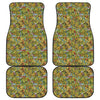 Outdoor Camping Pattern Print Front and Back Car Floor Mats