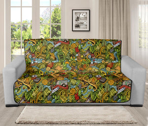 Outdoor Camping Pattern Print Futon Protector