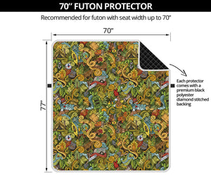 Outdoor Camping Pattern Print Futon Protector