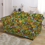 Outdoor Camping Pattern Print Loveseat Slipcover