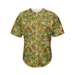 Outdoor Camping Pattern Print Men's Baseball Jersey