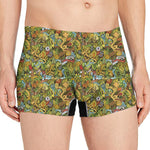 Outdoor Camping Pattern Print Men's Boxer Briefs