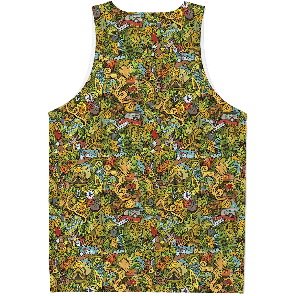 Outdoor Camping Pattern Print Men's Tank Top