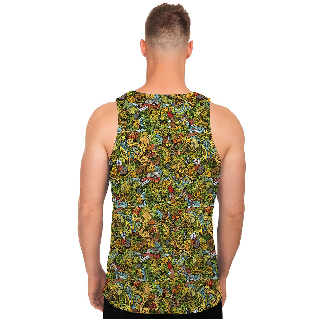 Outdoor Camping Pattern Print Men's Tank Top