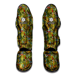 Outdoor Camping Pattern Print Muay Thai Shin Guard