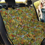 Outdoor Camping Pattern Print Pet Car Back Seat Cover