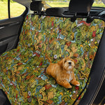 Outdoor Camping Pattern Print Pet Car Back Seat Cover