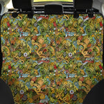 Outdoor Camping Pattern Print Pet Car Back Seat Cover