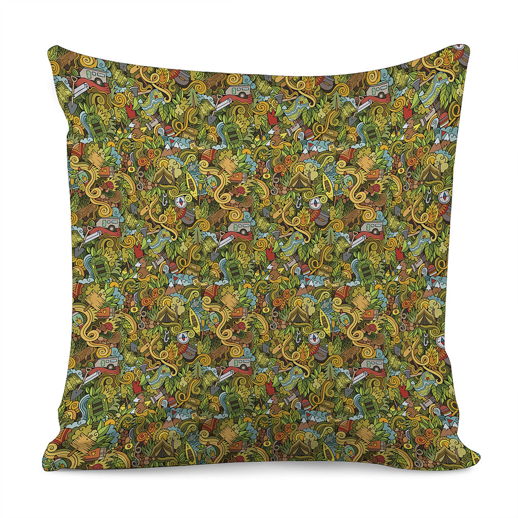 Outdoor Camping Pattern Print Pillow Cover