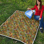 Outdoor Camping Pattern Print Quilt