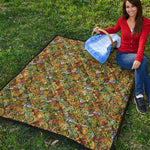 Outdoor Camping Pattern Print Quilt