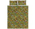 Outdoor Camping Pattern Print Quilt Bed Set