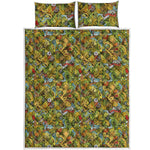 Outdoor Camping Pattern Print Quilt Bed Set