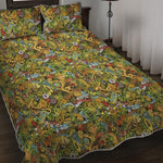 Outdoor Camping Pattern Print Quilt Bed Set