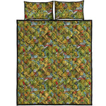 Outdoor Camping Pattern Print Quilt Bed Set