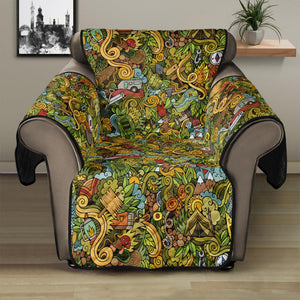 Outdoor Camping Pattern Print Recliner Protector