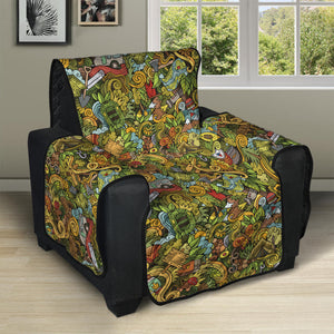 Outdoor Camping Pattern Print Recliner Protector