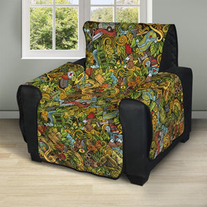 Outdoor Camping Pattern Print Recliner Protector