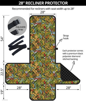 Outdoor Camping Pattern Print Recliner Protector