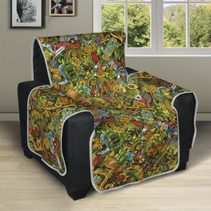 Outdoor Camping Pattern Print Recliner Protector