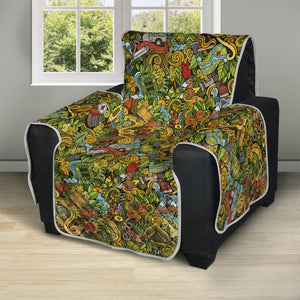 Outdoor Camping Pattern Print Recliner Protector