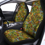 Outdoor Camping Pattern Print Universal Fit Car Seat Covers