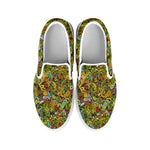 Outdoor Camping Pattern Print White Slip On Shoes