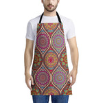 Oval Bohemian Mandala Patchwork Print Apron