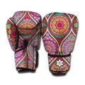 Oval Bohemian Mandala Patchwork Print Boxing Gloves